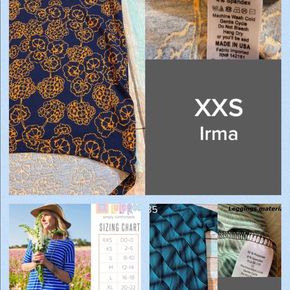 Set of 2 New XXS LulaRoe Irmas